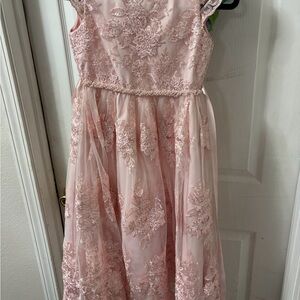 Charming Pink Floral Kids Dress